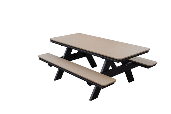 Picnic Table with Attached Benches