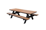 Picnic Table with Attached Benches