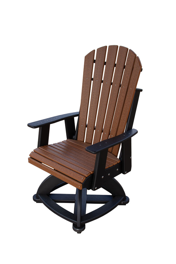 Fan Swivel Dining Chair With Arms