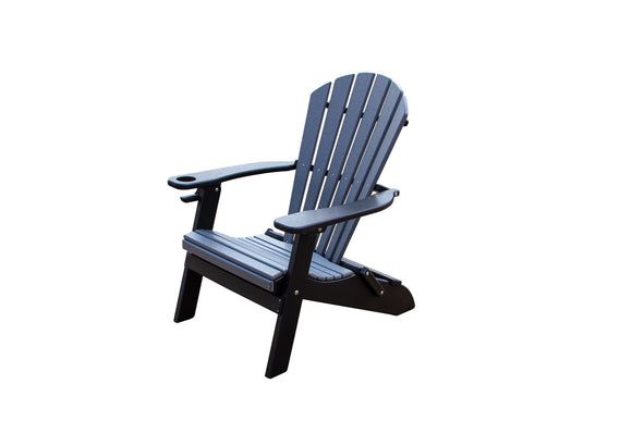 Folding Adirondack Chair With Cup Holder In Arm