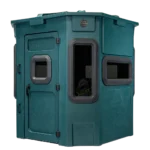 Titan hunting blind with dark green exterior