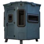 Titan hunting blind with dark green exterior