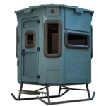 Titan hunting blind with dark green exterior