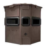 Titan hunting blind with brown exterior.