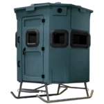Titan hunting blind with dark green exterior